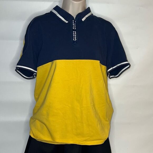 Men’s XL ~ Guess ~ Color Block Polo Collared T-Shirt ~ EUC - Picture 3 of 5